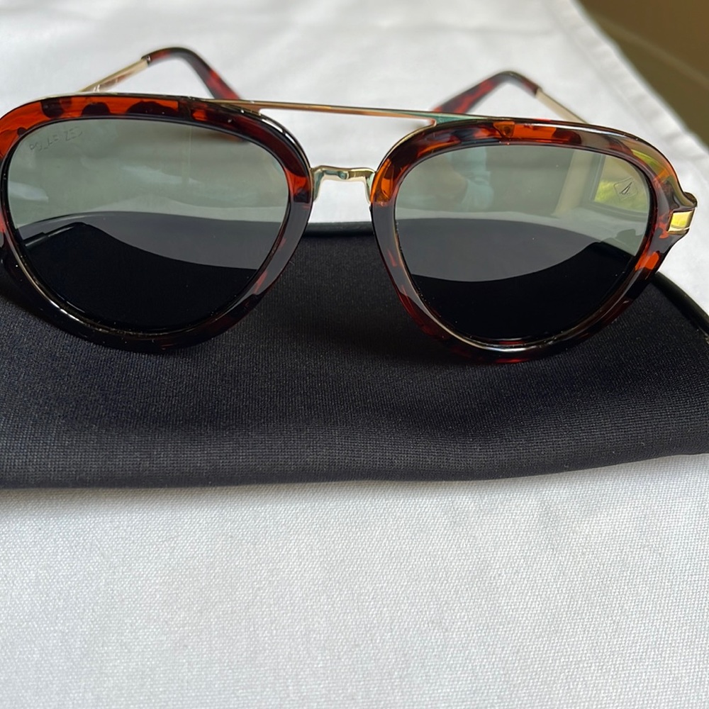 SPERRY MIRAMAR POLARIZED 54 18 135 UNISEX tortoise/ gold frames.green/gray lens
